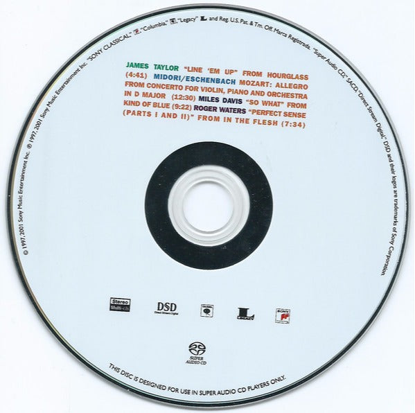 Sony Music Multichannel SACD Sampler Promo w/ No Artwork