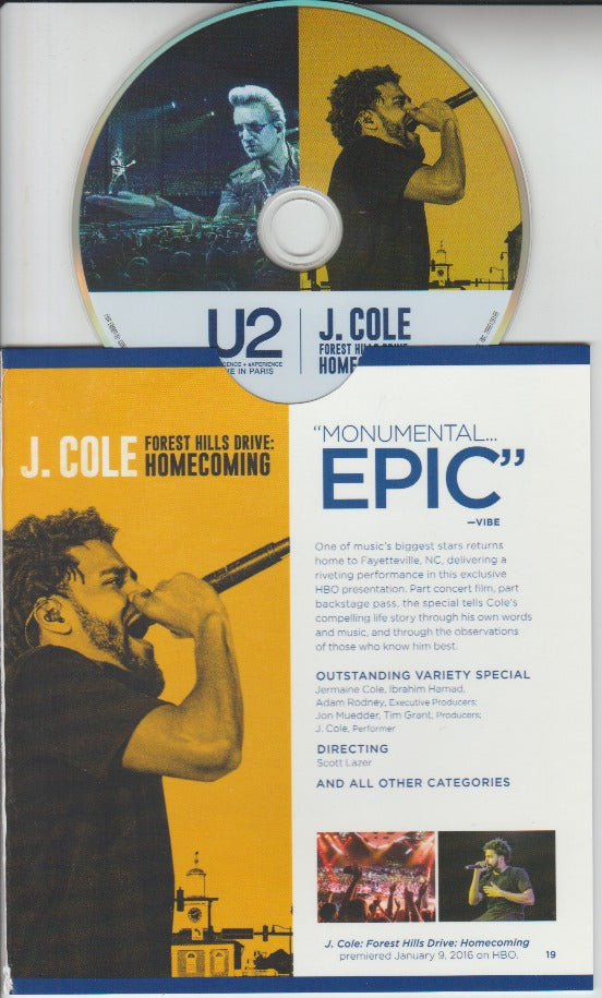 J. Cole Forest Hills Drive: Homecoming / U2: Live In Paris FYC