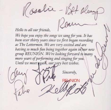 Reunion: The Songs We Sang For You Signed