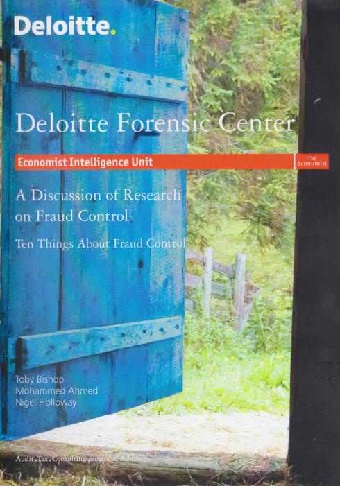 Deloitte Forensic Center: A Discussion Of Research On Fraud Control