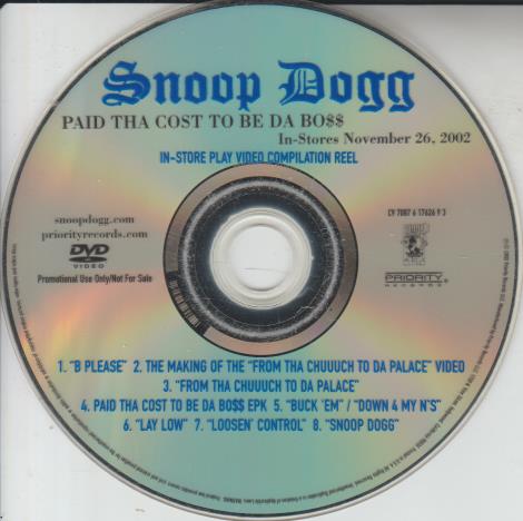 Snoop Dogg: Paid Tha Cost To Be Da Bo$$: In-Store Play Video Compilation Reel Promo