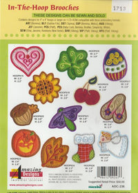 Amazing Designs: In-The-Hoop Brooches: 26 Classic Designs