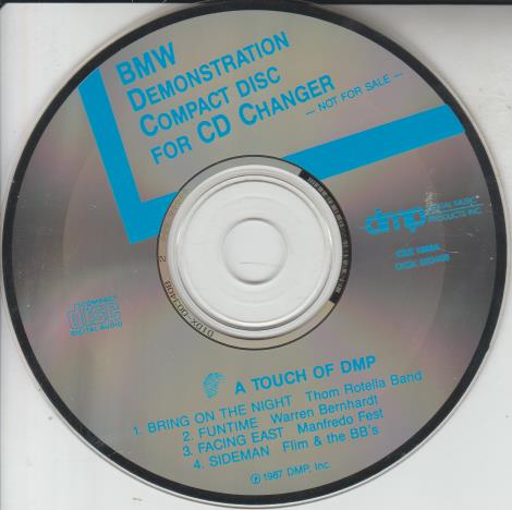 BMW Demonstration Compact Disc For CD Changer Promo
