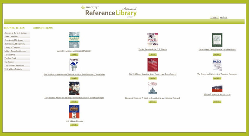 Ancestry Reference Library 2008 Standard