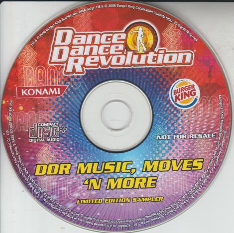 Dance Dance Revolution DDR Music, Moves 'N More Limited Edition Sampler Promo w/ No Artwork