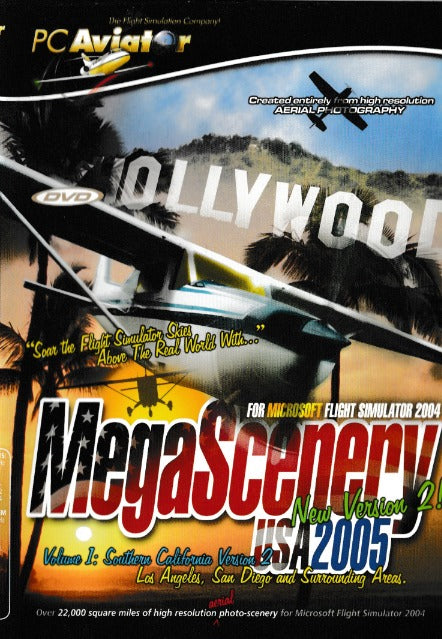 MegaScenery USA 2005 For Microsoft Flight Simulator 2004 Volume 1: Southern California Version 2 w/ Manual - NeverDieMedia
