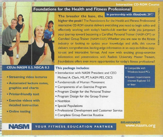 NASM: Foundations For The Health And Fitness Professional 5-Disc Set ...