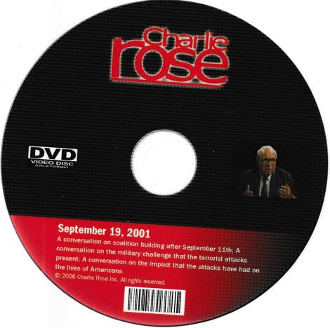 Charlie Rose: September 19, 2001 w/ No Artwork