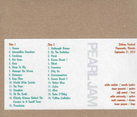 Pearl Jam: DeLuna Festival, Pensacola, FL Sept 21, 2012 2-Disc Set