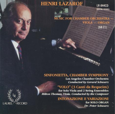 Henri Lazarof: Music For Chamber Orchestra Signed
