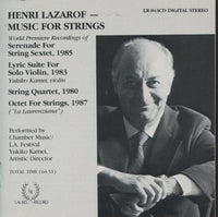 Henri Lazarof: Music For Strings