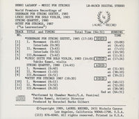 Henri Lazarof: Music For Strings