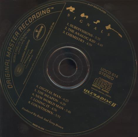 Rush: Signals 24k Gold w/ No Artwork