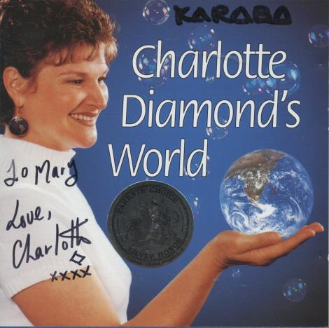 Charlotte Diamond: Charlotte Diamond's World Signed w/ Writing On Artwork