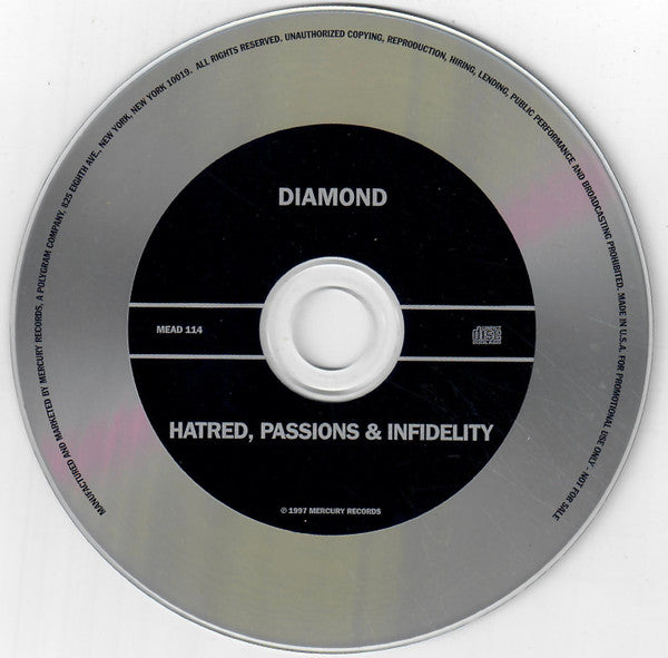 Diamond D: Hatred, Passions And Infidelity Promo w/ Back Artwork
