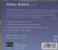 Milton Babbitt: Piano Music Since 1983
