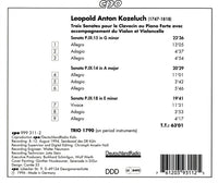 Leopold Anton Kozeluh: Piano Trios: Trio 1790