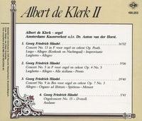 Albert De Klerk II: Handel: Concerten Voor Orgel En Orkest