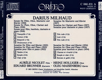 Darius Milhaud: Kammermusik Fur Blaser Und Klavier