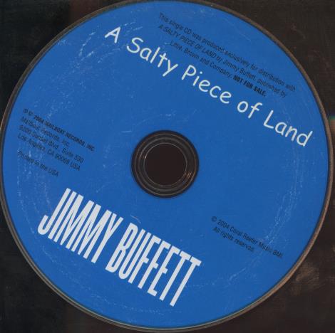 Jimmy Buffett: A Salty Piece Of Land Promo w/ No Artwork