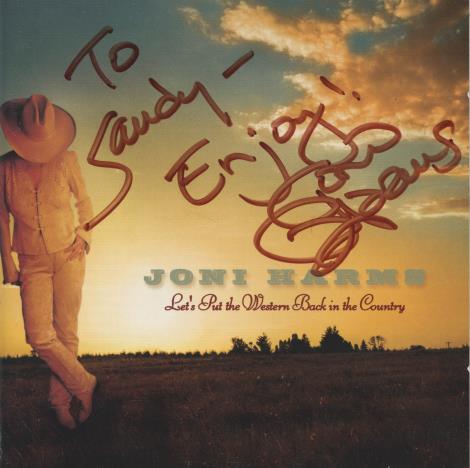 Joni Harms: Let's Put The Western Back In The Country Signed