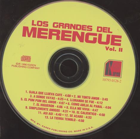 Los Grandes Del Merengue Vol. II w/ No Artwork