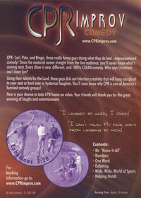 CPR Improv Comedy: Carl, Pete, And Ringo: Live Comedy Signed