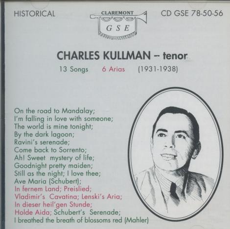 Charles Kullman: 19 Songs And Arias