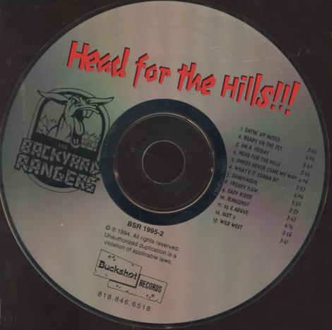 The Backyard Rangers: Head For The Hills!!! w/ Back Artwork