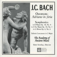 J.C. Bach: Overture / Symphonies