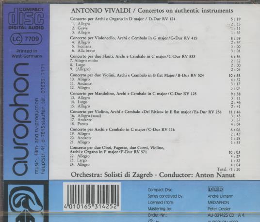 Antonio Vivaldi: Concertos On Authentic Instruments – NeverDieMedia