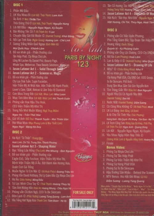Paris By Night 123: Ao Anh 3-Disc Set – NeverDieMedia