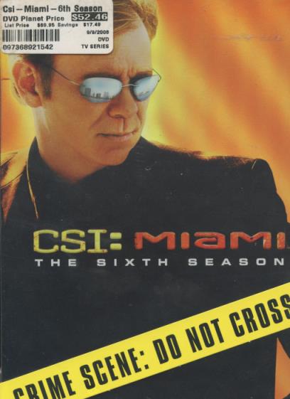 CSI: Miami: The Sixth Season 6-Disc Set