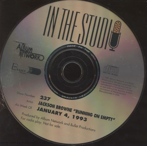 Jackson Browne: In The Studio: Running On Empty 227 Promo w/ No Artwork