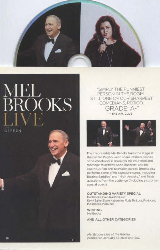 Mel Brooks: Live At The Geffen / Rosie O'Donnell: A Heartfelt Stand Up FYC