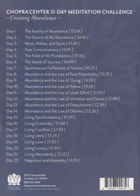Creating Abundance: 21-Day Meditation Challenge 4-Disc Set