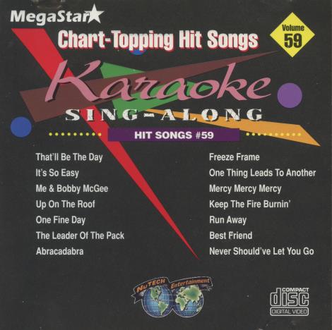 MegaStar Chart-Topping Hit Songs: Karaoke Sing-Along Volume 59 CD+G