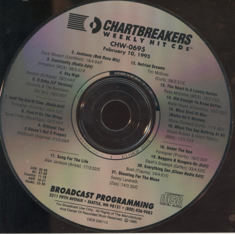 Chartbreakers Weekly Hit: February 10, 1995 CHW-0695 Promo w/ Back Artwork