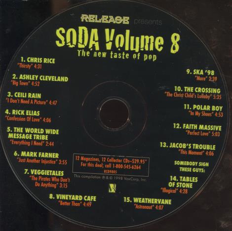 Soda: The New Taste Of Pop Volume 8 Promo w/ No Artwork