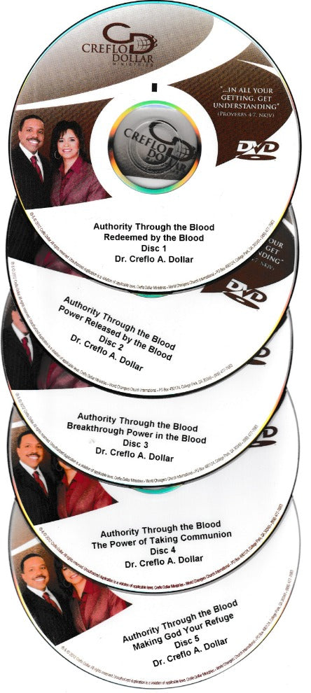 Authority Through The Blood By Creflo Dollar 5-Disc Set w/ No Artwork