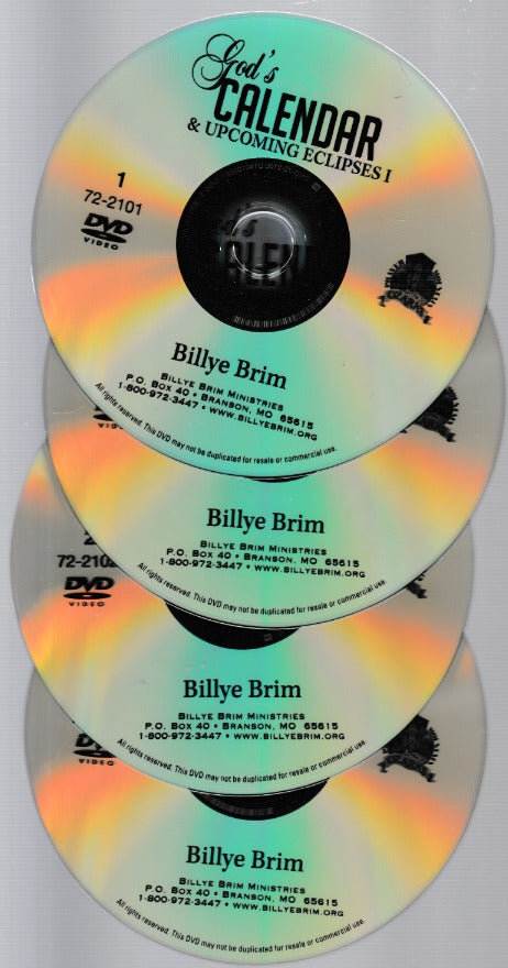 God's Calendar & Upcoming Eclipses 4-Disc Set w/ No Artwork