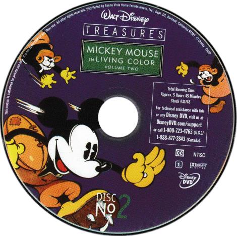 Walt Disney Treasures: Mickey Mouse In Living Color Volume Two Incomplete 1-Disc Set