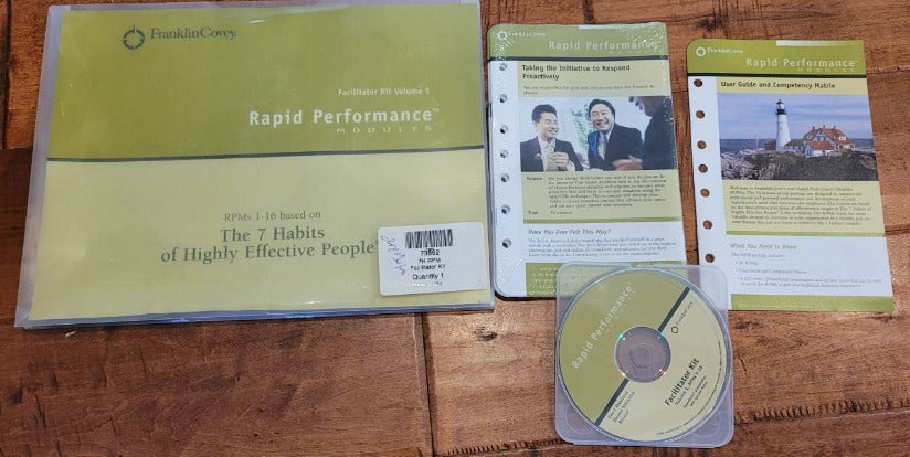 Franklin Covey: Rapid Performance Modules: The 7 Habits Of Highly Effective People Facilitator Kit Volume 1 w/ Booklets
