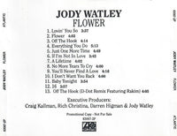 Jody Watley: Flower Promo w/ Back Artwork - NeverDieMedia