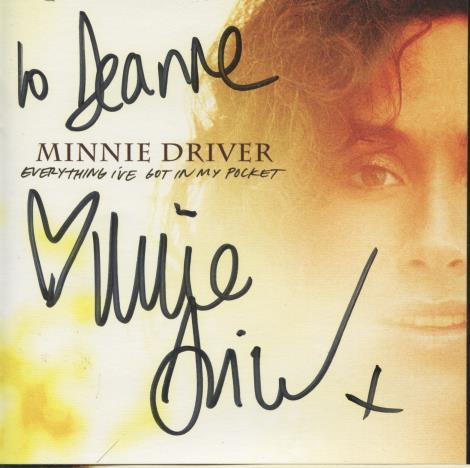 Minnie Driver: Everything I've Got In My Pocket Signed
