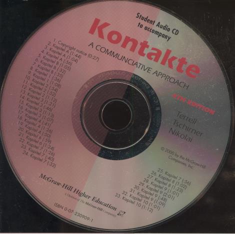 Student Audio CD To Accompany Kontakte: A Communicative Approach 4th