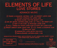 Elements Of Life: Love Stories Advance Promo w/ Back Artwork