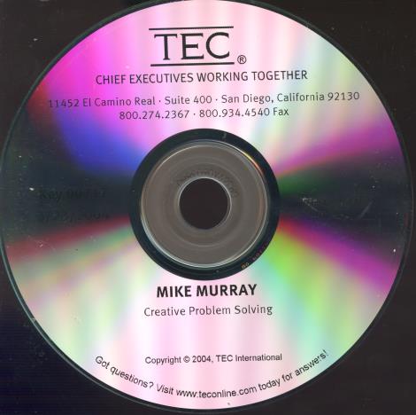 Chief Executives Working Together: Mike Murray: Creative Problem Solving 3-Disc Set w/ No Artwork
