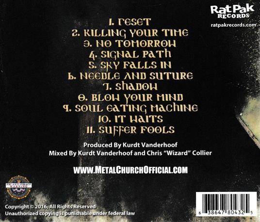 Metal Church: XI w/ Back Artwork
