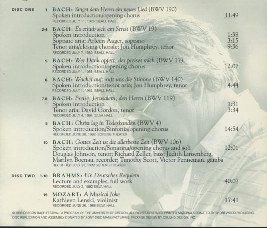 Helmuth Rilling: Lecture Demonstrations Limited Edition Commemorative ...